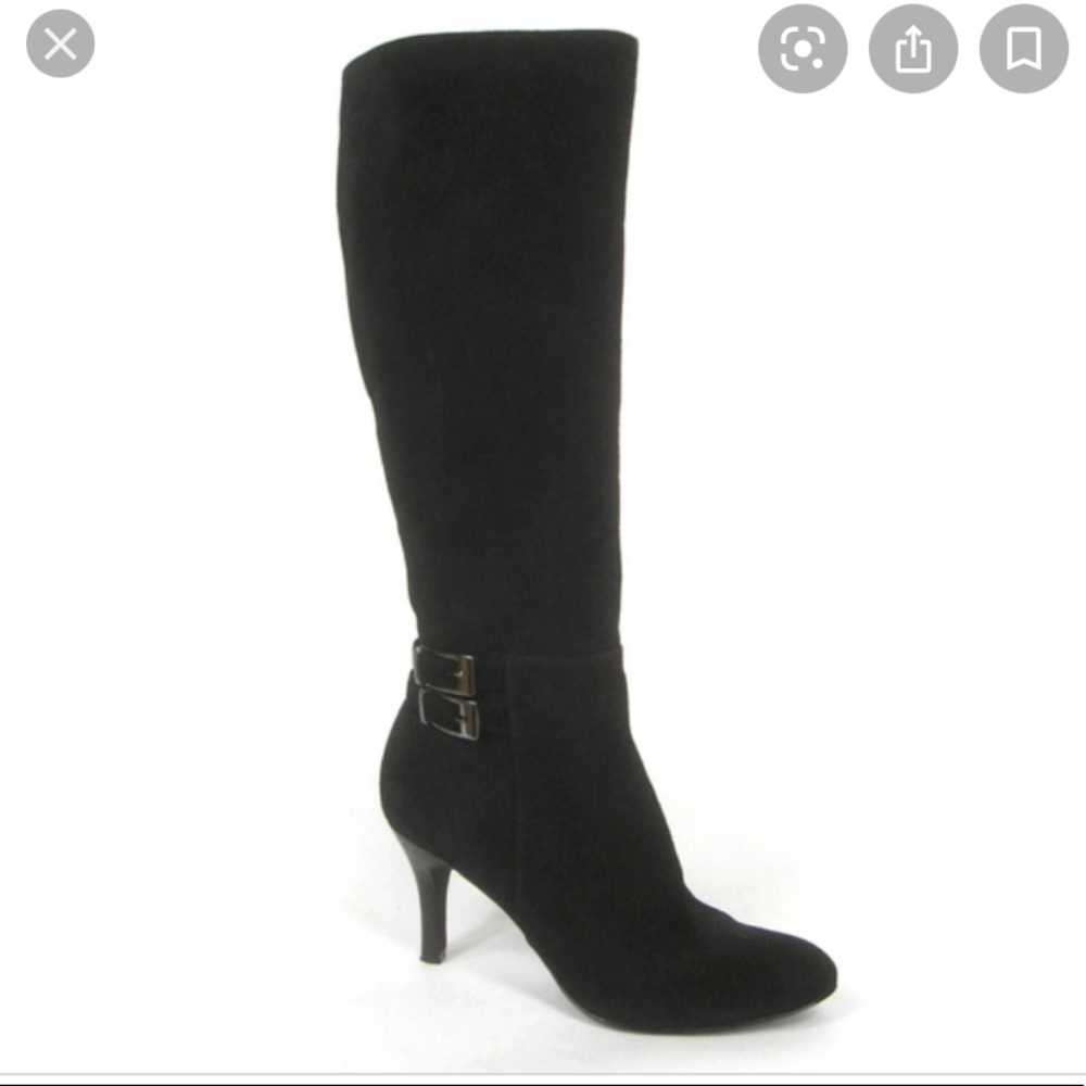 Calvin Klein Dayleen Black Suede Boots, size 6